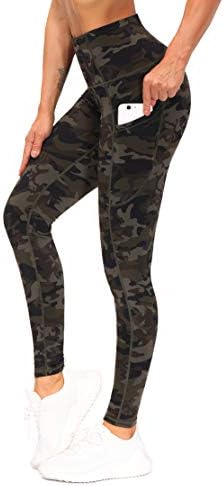 THE GYM PEOPLE Thick High Waist Yoga Pants with Pockets, Tummy Control Workout Running Yoga Leggings for Women