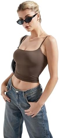 SUUKSESS Women Sexy Square Neck Tank Top Summer Y2K Going Out Basic Cami Shirt