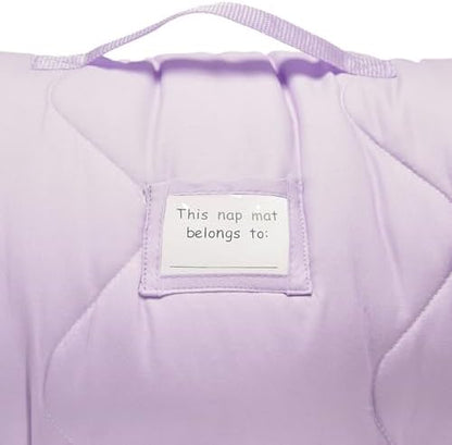 EVERYDAY KIDS Toddler Nap Mat with Removable Pillow - Born to Dance African American Ballerina - Carry Handle with Straps Closure, Rollup Design for Preschool, Daycare, Sleeping Bag - Ages 2-6 Years