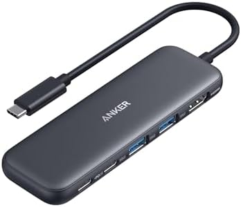 Anker USB C Hub, 5-in-1 USBC to HDMI Splitter with 4K Display, 1 x Powered USB-C 5Gbps & 2×Powered USB-A 3.0 5Gbps Data Ports for MacBook Pro, MacBook Air, Dell and More