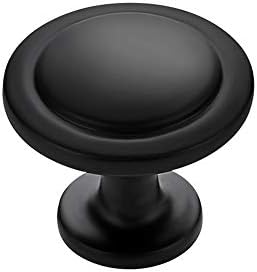 Ravinte 30 Pack 1-1/4 inch Matte Black Zinc Euro-Style Cabinet Knobs, Drawer Pulls & Door Handles