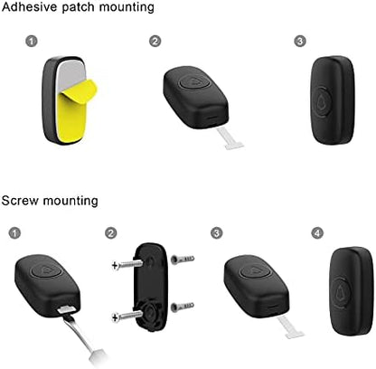 SECRUI Wireless Doorbell, Easy installation, Waterproof, Adjustable Volume, 58 Chimes, Colorful LED, 1000Ft Range, M520+F55, Black