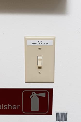 Brady Authentic (M21-375-595-WT) All-Weather Vinyl Label for Indoor/Outdoor ID, Lab and Equipment Labeling, Black on White- For M210, M210-LAB, M211, BMP21-PLUS and BMP21-LAB Printers, .375" 21' L