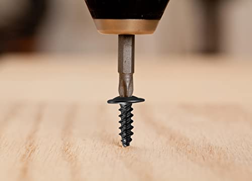 (300 pcs) Wensilon #10×3/4" Black Phillips Truss Head Wood Screws Quick Metal Self Tapping