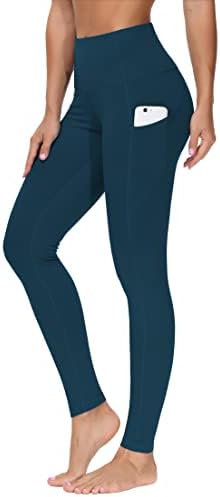 THE GYM PEOPLE Thick High Waist Yoga Pants with Pockets, Tummy Control Workout Running Yoga Leggings for Women