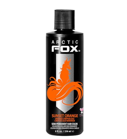 ARCTIC FOX Vegan and Cruelty-Free Semi-Permanent Hair Color Dye (8 Fl Oz, SUNSET ORANGE)