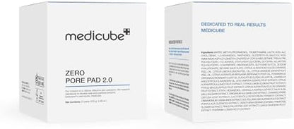 Medicube Zero Pore Pads 2.0, Dual-Textured Facial Toner Pads for Exfoliation and Pore Care with 4.5% AHA Lactic Acid & 0.45% BHA Salicylic Acid, Ideal for All Skin Types, Korean Skin Care (70 units)