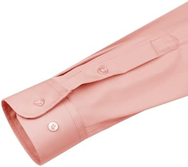 J.VER Men's Dress Shirts Solid Long Sleeve Stretch Wrinkle-Free Formal Shirt Business Casual Button Down Shirts