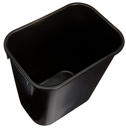 Amazon Basics Trash Can, Rectangular Commercial Office Wastebasket, 7 Gallon (Pack of 6), Black (Previously AmazonCommercial Brand)