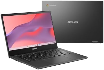 ASUS Chromebook CM14 Laptop, 14" HD Anti-Glare Display (1366x768), MediaTek Kompanio 520, 4GB RAM, 64GB eMMC, ChromeOS, Gray, CM1402CM2A-DS44, Gravity Grey