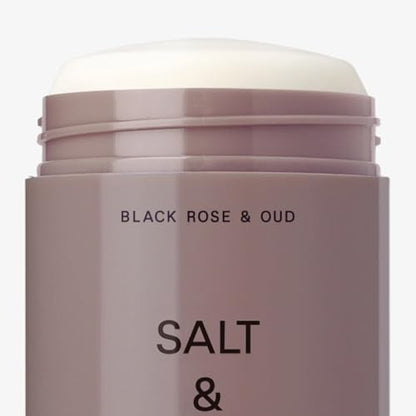 SALT & STONE Aluminum Free Deodorant | Extra Strength 48 Hour Protection for Women & Men | Made with Seaweed Extracts, Shea Butter & Prebiotics (Black Rose & Oud)