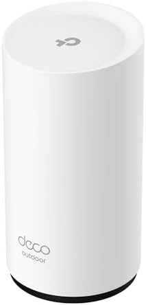 TP-Link Deco BE25-Outdoor BE5000 Dual-Band Wi-Fi 7 Outdoor Mesh WiFi Extender Unit | Up to 2,800 sq.ft | 2 * 2.5G PoE+ Ports, IP65 Waterproof, MLO| Multiple Mounting Options| Secure by Design, 1-Pack