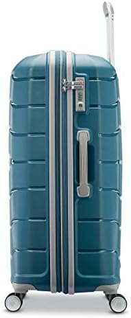 Samsonite Freeform Hardside Expandable with Double Spinner Wheels, Checked-Large 28-Inch, Dark Teal