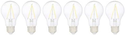Amazon Basics A19 LED Light Bulbs 40 Watt Equivalent, Daylight White(5000K), Energy Efficient 3.5W, Non-Dimmable, 10,000 Hour Lifetime, 6 Count (Pack of 1)