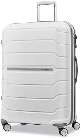 Samsonite Freeform 28-Inch Large Luggage with Dual 360° Spinner Wheels - Checked Suitcase - TSA Lock, Airline-Approved - Lightweight Durable Polypropylene Expandable Hardshell - White