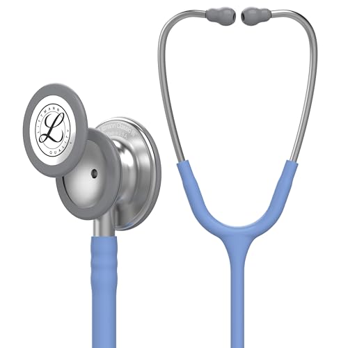 3M Littmann Classic III Monitoring Stethoscope, 5630, More Than 2X as Loud, Weighs Less, Stainless Steel Chestpiece, 27" Ceil Blue Tube