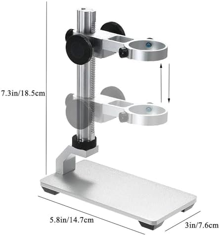 Aluminium Alloy Universal Adjustable Professional Base Stand Holder Desktop Support Bracket for Max 1.4" in Diameter USB Digital Microscope Endoscope Magnifier Loupe Camera