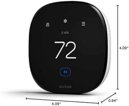 ecobee Smart Thermostat Enhanced - Programmable Wifi Thermostat - Works with Siri, Alexa, Google Assistant - Energy Star Certified - Smart Home