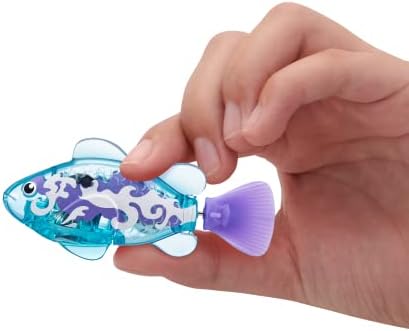 Robo Alive Robo Fish Robotic Swimming Fish (Teal + Orange) by ZURU Water Activated, Changes Color, Comes with Batteries, Amazon Exclusive (2 Pack) Series 3