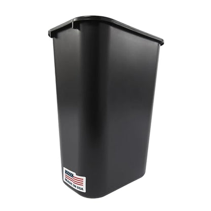 Rubbermaid Commercial Products Deskside Wastebasket/Trash Can, 10.25-Gallon/41-Quart, Black, Plastic, Garbage Can for Home/Office, Fits Under Desk/Sink/Cabinet, Pack of 4