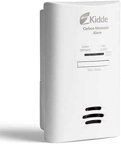 Kidde Carbon Monoxide Detector, Plug in Wall with AA Battery Backup, Test-Hush Button