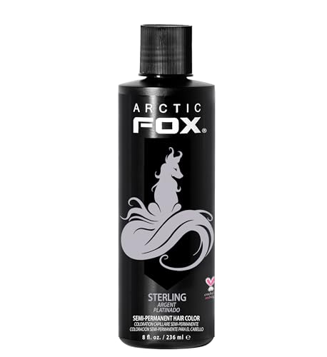 ARCTIC FOX Vegan and Cruelty-Free Semi-Permanent Hair Color Dye (8 Fl. Ounces, Sterling)