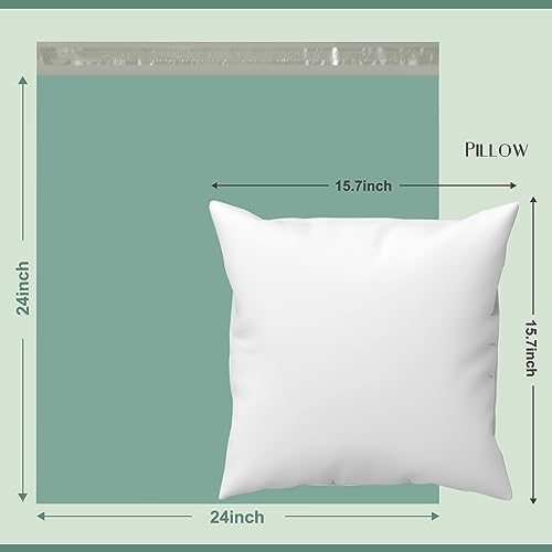 Metronic Large Poly Mailers 24x24 100 PCS, Strong Adhensive Shipping Bags for Clothing, Waterproof Shipping Envelopes for Small Business, Tear-resistant Mailers Poly Bags in Grayed Jade Green