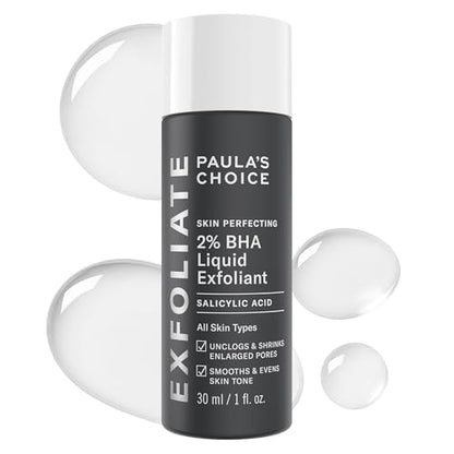 Paula's Choice SKIN PERFECTING 2% BHA Liquid Exfoliant Polish, Salicylic Acid Facial Exfoliator Polish for Enlarged Pores, Wrinkles & Fine Lines, Suitable for Blackhead-Prone Skin, Fragrance-Free
