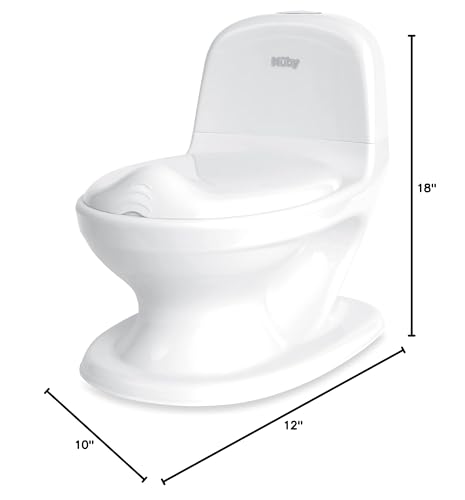 Nuby My Real Potty Training Toilet with Life-Like Flush Button and Sound - 18+ Months - White