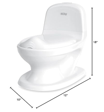 Nuby My Real Potty Training Toilet with Life-Like Flush Button and Sound - 18+ Months - White