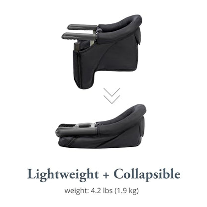 Inglesina Fast Table Chair - Black + Fast Dining Tray - Portable Baby High Chair - for Babies & Toddlers up to 37 lbs - Fits Tables 0.8'' to 3.5'' Thick - Compact & Easy to Use - Travel Bag Included