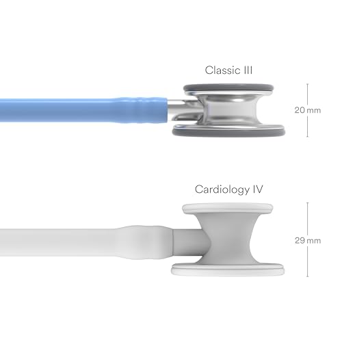 3M Littmann Classic III Monitoring Stethoscope, 5630, More Than 2X as Loud, Weighs Less, Stainless Steel Chestpiece, 27" Ceil Blue Tube