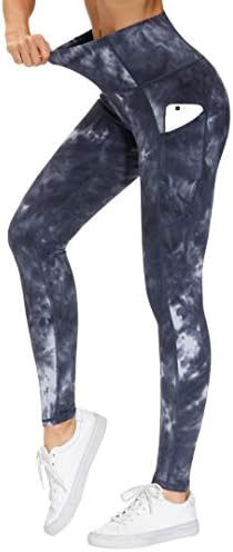 THE GYM PEOPLE Thick High Waist Yoga Pants with Pockets, Tummy Control Workout Running Yoga Leggings for Women