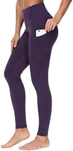 THE GYM PEOPLE Thick High Waist Yoga Pants with Pockets, Tummy Control Workout Running Yoga Leggings for Women