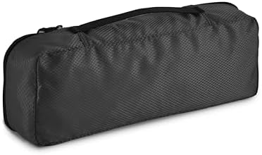 Amazon Basics Lightweight Packing Cubes Travel Organizer Set with Double Zipper, Mesh Top, Small, Medium, Large, Slim, Black, 4 Piece
