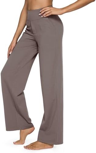 G4Free Yoga Pants Women Wide Leg Pants with Pockets High Waist Stretch Dress Casual Sweatpants Petite/Regular/Tall