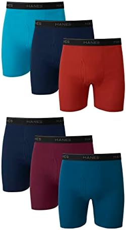 Hanes Men's Boxer Briefs, Cool Dri Moisture-Wicking Underwear, Cotton No-Ride-up for Men, Multi-Packs