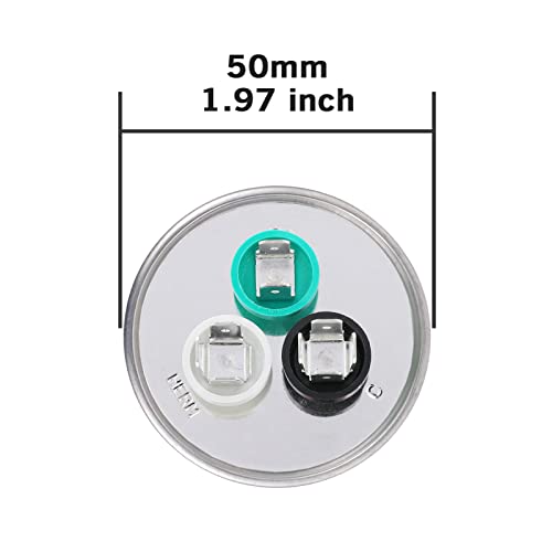 35/10 uF 35+10 MFD 370VAC or 440VAC Dual Run Start Round A/C Capacitor CBB65 CBB65B Air Conditioner Capacitors for AC Unit Fan Motor Start or Heat Pump or Condenser Straight Cool