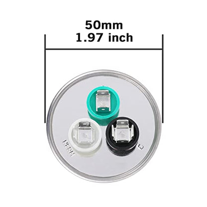 35/10 uF 35+10 MFD 370VAC or 440VAC Dual Run Start Round A/C Capacitor CBB65 CBB65B Air Conditioner Capacitors for AC Unit Fan Motor Start or Heat Pump or Condenser Straight Cool