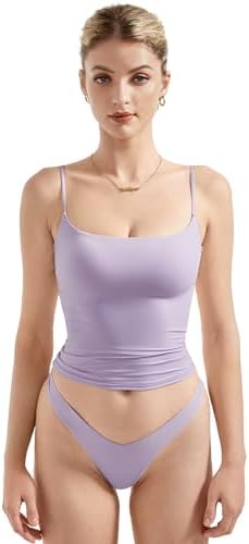 SUUKSESS Women Sexy Square Neck Tank Top Summer Y2K Going Out Basic Cami Shirt