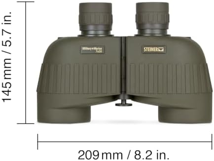 Steiner Military-Marine Series Binoculars, Lightweight Tactical Precision Optics for Any Situation, Waterproof, Green, 7x50