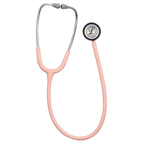 3M Littmann Classic III Monitoring Stethoscope, 5910C, More Than 2X as Loud, Weighs Less, 27" Champagne Rose Satin-Finish Tube for Added Comfort, Flexibility and Cleanability