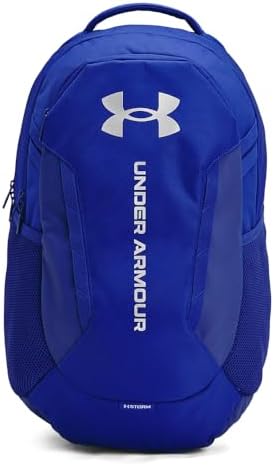 Under Armour Unisex-Adult Hustle 6.0 Backpack, (401) Royal/Royal/Metallic Silver, One Size Fits Most