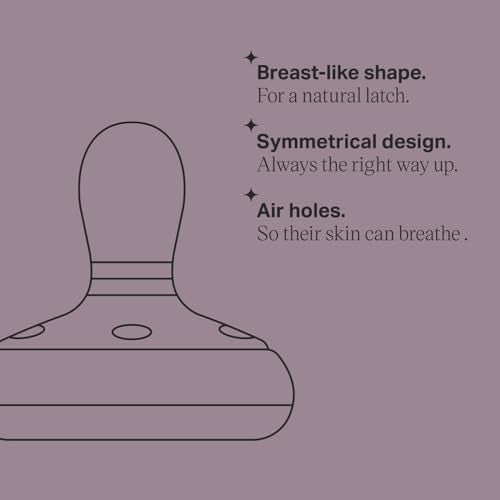 Tommee Tippee Breast-Like Pacifier, 6-18 Months, Symmetrical Design, Natural Breast-Like Baglet, BPA-Free Binkies, Pastel/Blue/Black, Pack of 4