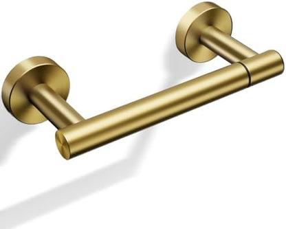 Day Moon™ Gold Toilet Paper Holder - Brushed Gold Toilet Paper Holder Wall Mount - Modern Toilet Paper Roll Holder - Gold Bathroom Toilet Paper Holder - Pivoting Toilet Paper Holder Gold