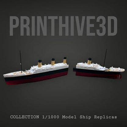 PrintHive3d Split In Half Action Titanic Toy, Break In Half RMS Titanic Toys For Kids,Titanic Toy, Titanic Ship, Colorized Titanic Cake Topper, Historically Accurate BreakableTitanic Boat, Titanic Replica