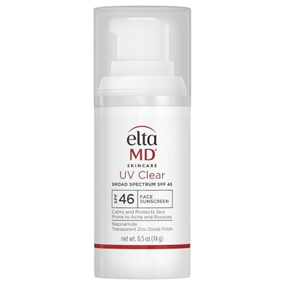 EltaMD UV Clear Face Sunscreen SPF 46, Oil-Free Sunscreen with Zinc Oxide, Dermatologist Recommended