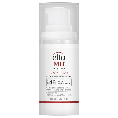 EltaMD UV Clear Face Sunscreen SPF 46, Oil-Free Sunscreen with Zinc Oxide, Dermatologist Recommended
