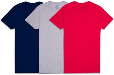 Fruit of the Loom Men's Undershirts, Moisture Wicking & Tag Free, Short Sleeve Crew T-Shirts