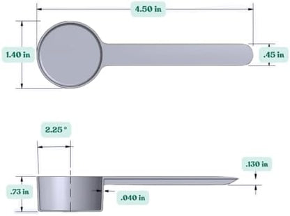 1 Tablespoon (1/2 Oz. | 3 Teaspoon | 1/16 Cup | 14.8 mL) Long Handle Scoop for Measuring Coffee, Pet Food, Grains, Protein, Spices and Other Dry Goods (Pack of 25)